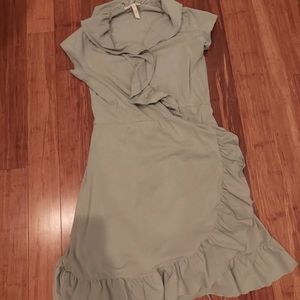 Mint green wrap dress
